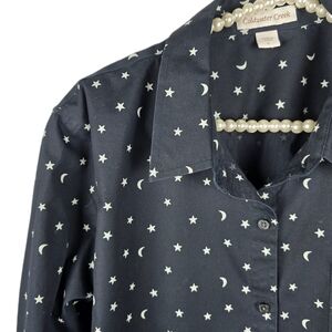 Coldwater Creek Stars and Moon Button-Down Shirt